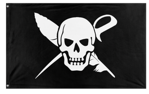 A mockup of the custom flag 'silvertoungue flag' on a white background