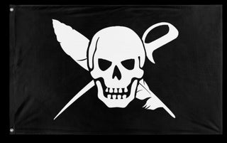 A mockup of the custom flag 'silvertoungue flag' on a white background