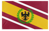 A mockup of the custom flag 'State Of Fiberlamd flag' on a white background