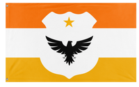 A mockup of the custom flag 'Hambantota flag' on a white background