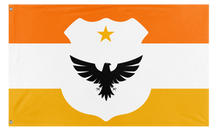 A mockup of the custom flag 'Hambantota flag' on a white background