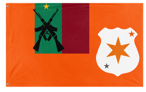 A mockup of the custom flag 'Sri Lankan Colony of Mars flag  flag' on a white background
