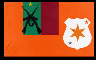 A mockup of the custom flag 'Sri Lankan Colony of Mars flag  flag' on a white background