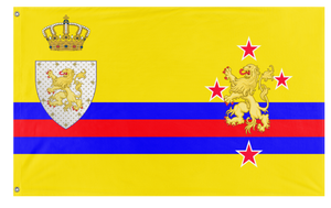 A mockup of the custom flag 'Knight Of Judah flag' on a white background
