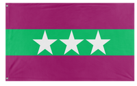 A mockup of the custom flag 'Esperanza.Arts flag' on a white background