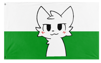 A mockup of the custom flag 'Boykisser-Saxony flag' on a white background