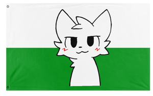 A mockup of the custom flag 'Boykisser-Saxony flag' on a white background