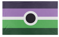 A mockup of the custom flag 'Voidpunk Pride flag' on a white background