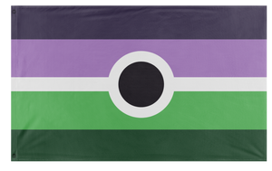 A mockup of the custom flag 'Voidpunk Pride flag' on a white background