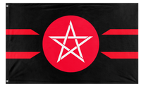 A mockup of the custom flag 'Republic of Dragonia flag' on a white background