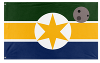A mockup of the custom flag 'Flag Of Earth flag' on a white background