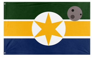 A mockup of the custom flag 'Flag Of Earth flag' on a white background