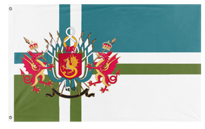 A mockup of the custom flag 'Aniceile34 flag' on a white background