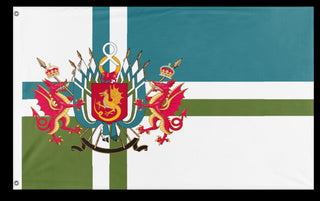 A mockup of the custom flag 'Aniceile34 flag' on a white background