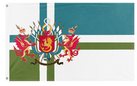 A mockup of the custom flag 'Aniceile34 flag' on a white background