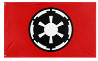 A mockup of the custom flag 'Galactic Empire flag' on a white background