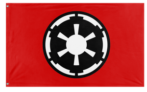 A mockup of the custom flag 'Galactic Empire flag' on a white background