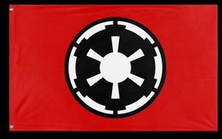 A mockup of the custom flag 'Galactic Empire flag' on a white background