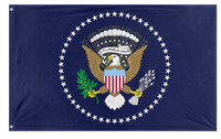 A mockup of the custom flag 'United States Presidential Seal flag' on a white background