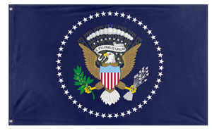 A mockup of the custom flag 'United States Presidential Seal flag' on a white background