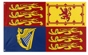 A mockup of the custom flag 'Royal Standard of the United Kingdom flag' on a white background
