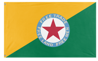 A mockup of the custom flag 'Social-Georgism flag' on a white background