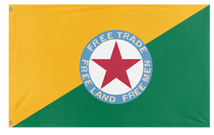 A mockup of the custom flag 'Social-Georgism flag' on a white background