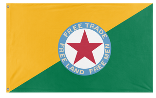 A mockup of the custom flag 'Social-Georgism flag' on a white background