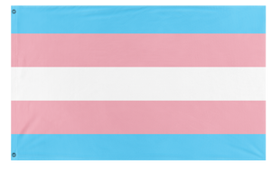 A mockup of the custom flag 'Trans flag' on a white background