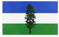A mockup of the custom flag 'Cascadia flag' on a white background