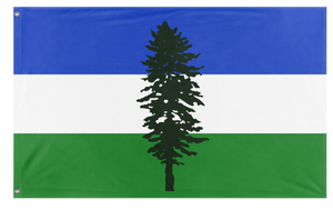 A mockup of the custom flag 'Cascadia flag' on a white background