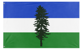 A mockup of the custom flag 'Cascadia flag' on a white background