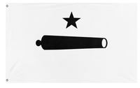 A mockup of the custom flag 'railer flag' on a white background