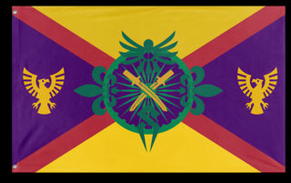 A mockup of the custom flag 'Caasi Republic Flag' on a white background