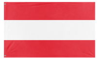 A mockup of the custom flag 'Austria flag' on a white background