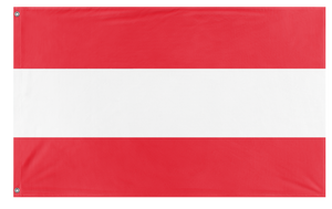 A mockup of the custom flag 'Austria flag' on a white background