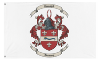 A mockup of the custom flag 'Hounshell Family Flag' on a white background