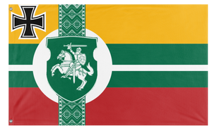 A mockup of the custom flag 'Lithuanian Empire flag' on a white background