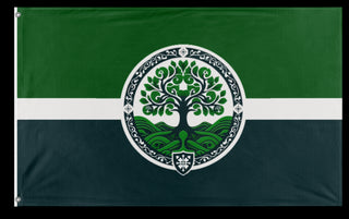 A mockup of the custom flag 'GH flag' on a white background