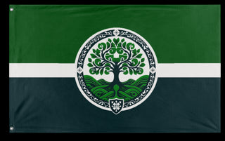 A mockup of the custom flag 'GH flag' on a white background