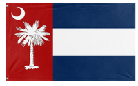 A mockup of the custom flag 'Carolina flag' on a white background