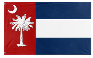A mockup of the custom flag 'Carolina flag' on a white background
