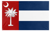 A mockup of the custom flag 'Carolina' on a white background
