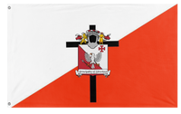 A mockup of the custom flag 'Principality of Silverland flag' on a white background