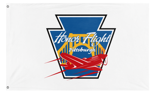 A mockup of the custom flag 'HFP-White flag' on a white background