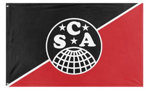 A mockup of the custom flag 'CSA Flag' on a white background