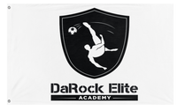 A mockup of the custom flag 'DaRock flag' on a white background
