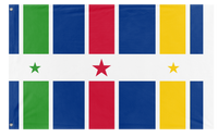 A mockup of the custom flag 'central african republic flag' on a white background