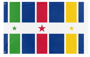 A mockup of the custom flag 'central african republic flag' on a white background