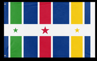 A mockup of the custom flag 'central african republic flag' on a white background